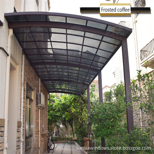 Aluminum Attached Wall Car Shed Cover